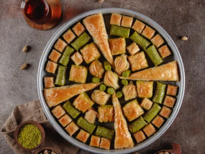 a plate of food on a table